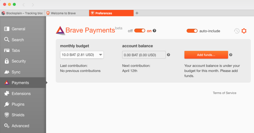 Brave Payments